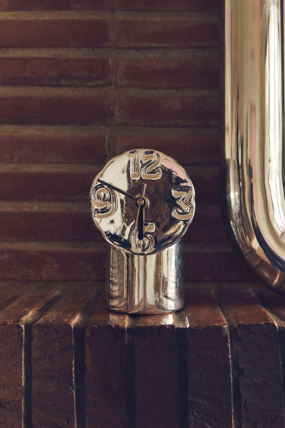 Retro keramisk bordur - chrome